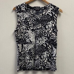 By design Monochrome Abstract Print Tank Top